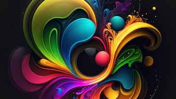 3D Texture Colorful Abstract Background for Desktop Wallpaper Image photo