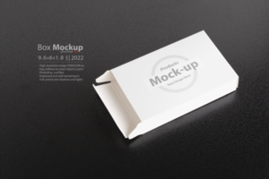 Opened empty pillbox on dark background psd