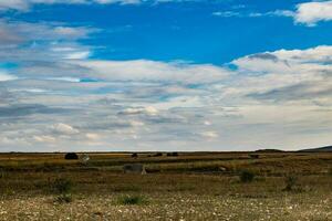 l calm autumn mountain landscape from aragon spain photo