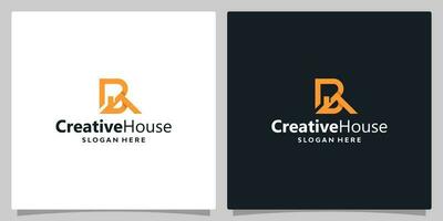 House building logo with initial letter B. Vector illustration graphic design. Good for brand, advertising, real estate, construction, building, and home.