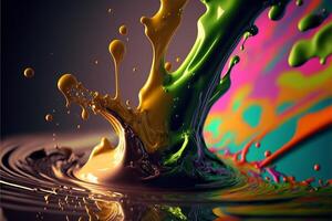 3D Color Paint Splash Texture background photo