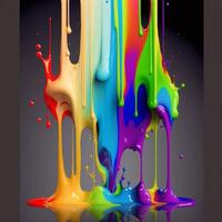 3D Color Paint Splash Texture background photo