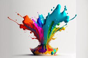 3D Color Paint Splash Texture background photo