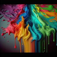 3D Color Paint Splash Texture background photo