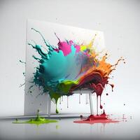 3D Color Paint Splash Texture background photo