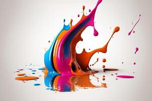 3D Color Paint Splash Texture background photo