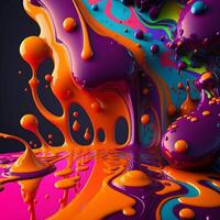 3D Color Paint Splash Texture background photo