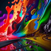 3D Color Paint Splash Texture background photo