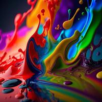 3D Color Paint Splash Texture background photo