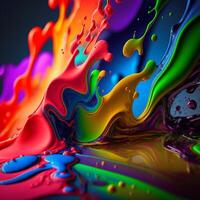 3D Color Paint Splash Texture background photo