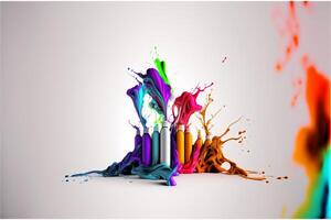 3D Color Paint Splash Texture background photo