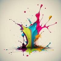 3D Color Paint Splash Texture background photo