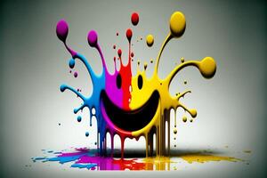 3D Color Paint Splash Texture background photo