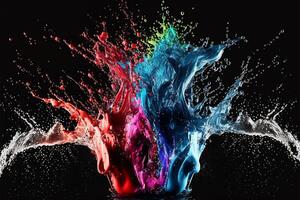 3D Color Paint Splash Texture background photo