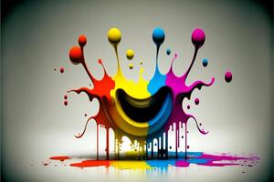 3D Color Paint Splash Texture background photo