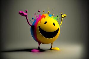 3D Color Paint Splash Texture background photo