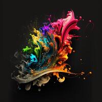 3D Color Paint Splash Texture background photo