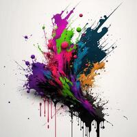 3D Color Paint Splash Texture background photo