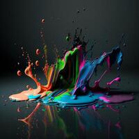 3D Color Paint Splash Texture background photo