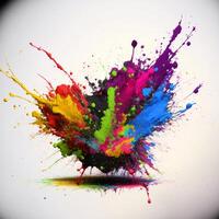 3D Color Paint Splash Texture background photo