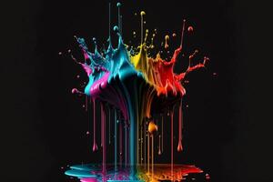 3D Color Paint Splash Texture background photo