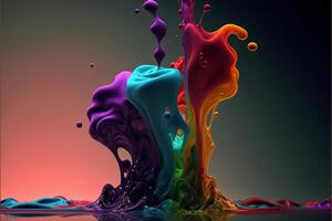 3D Color Paint Splash Texture background photo