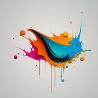 3D Color Paint Splash Texture background photo