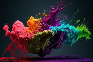 3D Color Paint Splash Texture background photo