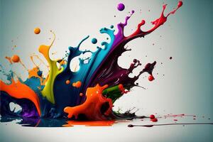 3D Color Paint Splash Texture background photo