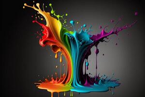 3D Color Paint Splash Texture background photo