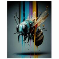 3D Color Paint Splash Texture background photo