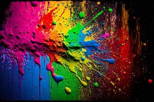 3D Color Paint Splash Texture background photo