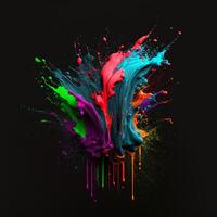 3D Color Paint Splash Texture background photo