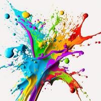 3D Color Paint Splash Texture background photo