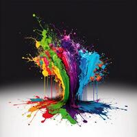 3D Color Paint Splash Texture background photo