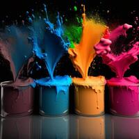 3D Color Paint Splash Texture background photo