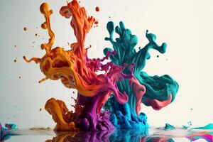 3D Color Paint Splash Texture background photo