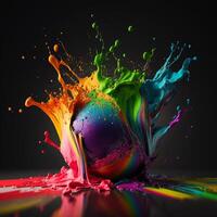 3D Color Paint Splash Texture background photo