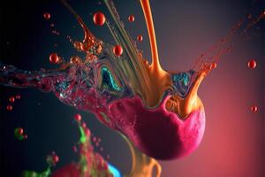 3D Color Paint Splash Texture background photo