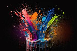 3D Color Paint Splash Texture background photo