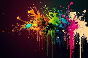 3D Color Paint Splash Texture background photo