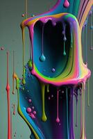 3D Color Paint Splash Texture background photo