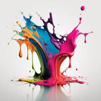 3D Color Paint Splash Texture background photo