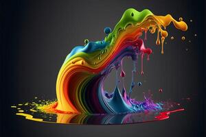 3D Color Paint Splash Texture background photo