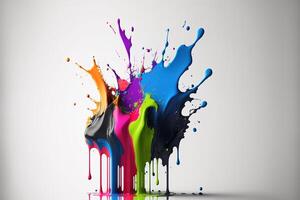 3D Color Paint Splash Texture background photo