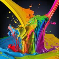 3D Color Paint Splash Texture background photo