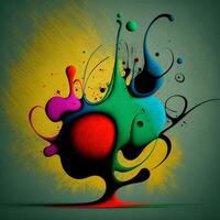 3D Color Paint Splash Texture background photo