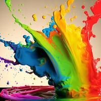 3D Color Paint Splash Texture background photo