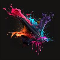 3D Color Paint Splash Texture background photo