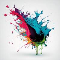 3D Color Paint Splash Texture background photo